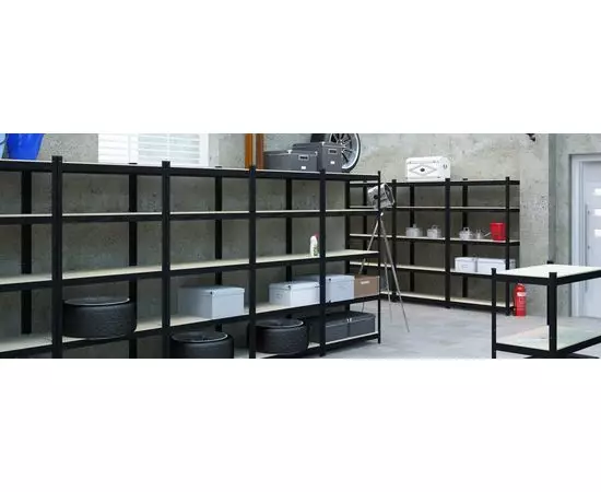 Стеллаж Бюджет КМ 1800х1200х500 Меткас, 150 кг/полку, 5 полок, МДФ, крашенный, металлический, изображение 3