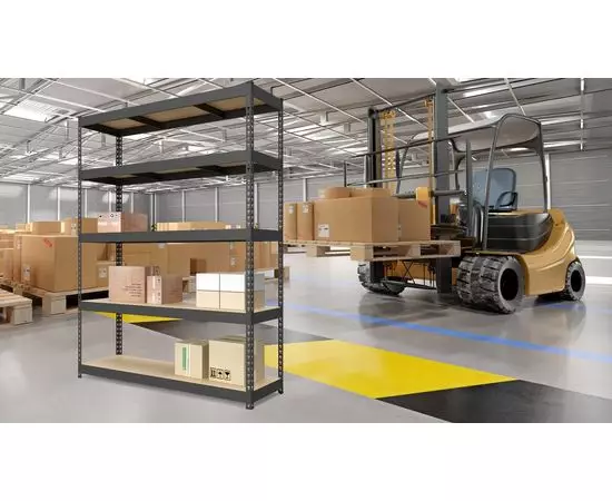 Стеллаж Титан КД 2160х1200х600 Меткас, 300 кг/полку, 5 полок, ДСП, крашенный, металлический, изображение 2