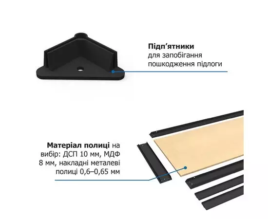 Стеллаж Титан КД 2160х1400х700 Меткас, 250 кг/полку, 5 полок, ДСП, крашенный, металлический, изображение 15